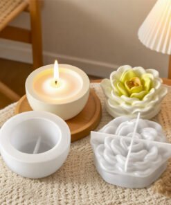 Vedini Concrete Camellia Storage Box Silicon Mold-JKB-3479