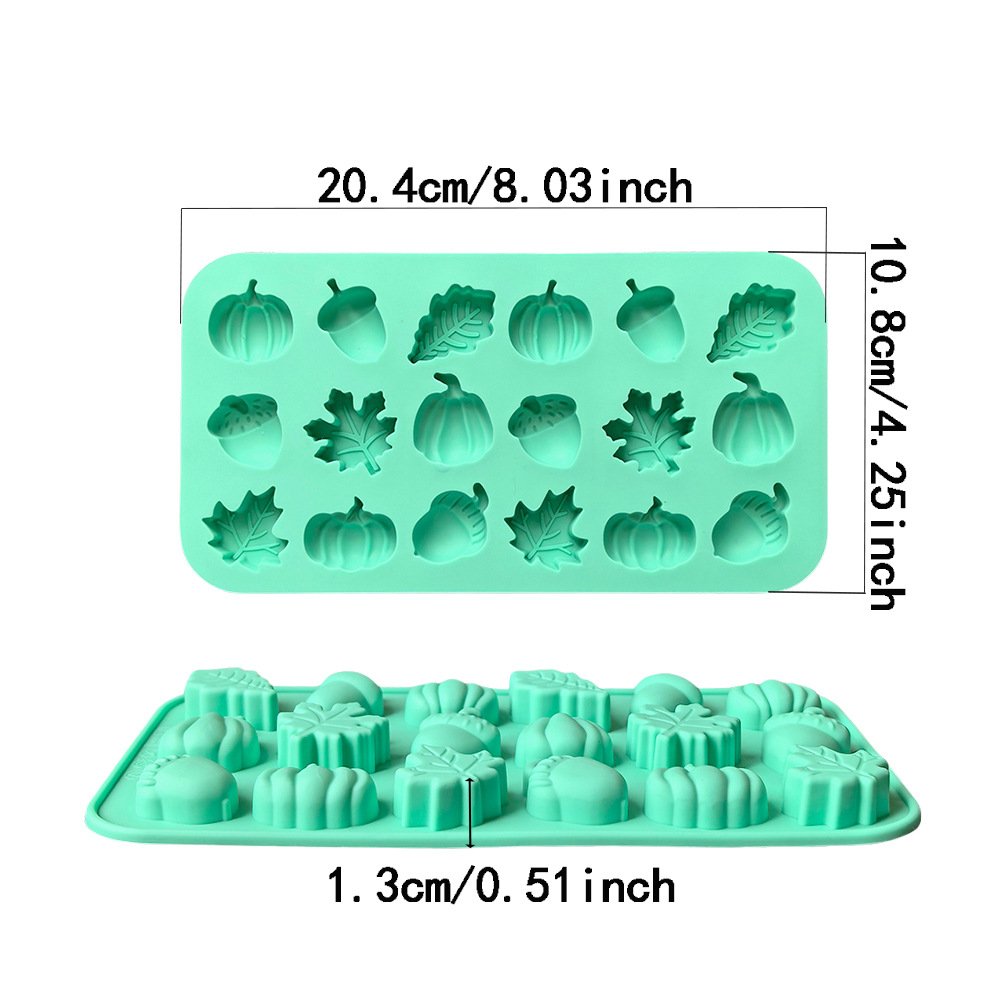 Vedini 18 Cavity Leaf, Pumpkin, Acorn Silicone Chocolate Mold DIY Cake Candy Decoration Mold JKB-3450 - Image 6