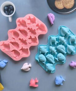 Vedini 12 Cavity of 6 Different Marine Fish Shaped Silicone Molds JKB-3453
