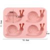 Vedini 4 Cavity Cartoon Snail Silicone Cake Mold DIY Handmade Cold-Processed Soap Mold, DIY Kits JKB-3447 - Image 2