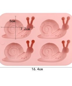 Alternative view of Vedini 4 Cavity Cartoon Snail Silicone Cake Mold DIY Handmade Cold-Processed Soap Mold, DIY Kits JKB-3447