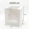 8x8x8 cm white window box for soaps and candles