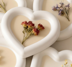 Alternative view of Vedini Concrete Heart Shaped Tray Silicon Mold JKB-3472