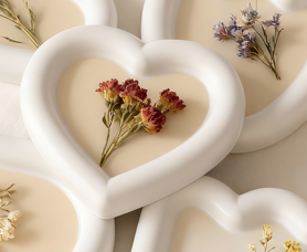 Vedini Concrete Heart Shaped Tray Silicon Mold JKB-3472 - Image 2