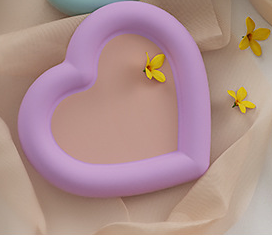Vedini Concrete Heart Shaped Tray Silicon Mold JKB-3472