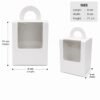White gift box with transparent window and handle 9 x 9 x 11 cm