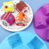 Vedini 6 Cavity Set of Different 3D House-Shaped Silicone Molds for Cakes, Handmade Soap, Resin, and Chocolate JKB-3532 - Image 5
