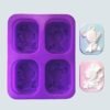 Vedini 4 Cavity Silicone Assorted Disney Mickey-Minnie Mouse Soap Mold JKB-3533 - Image 3