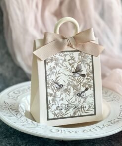 Vedini Window Gift Bag with Ribbon & Handle – Decorative Floral Gift Packaging Bag – 4 Designs(pack of 10) - Type B