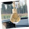 10ml Crystal Ball Hanging Car Diffuser Bottle with Wooden Cap & Rope | Glass Aroma Perfume Bottle for Car & Home