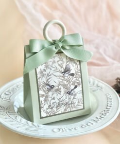 Vedini Window Gift Bag with Ribbon & Handle – Decorative Floral Gift Packaging Bag – 4 Designs(pack of 10) - Type D