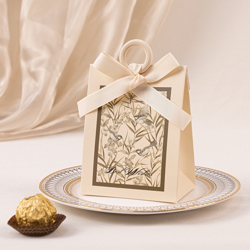 Vedini Window Gift Bag with Ribbon & Handle – Decorative Floral Gift Packaging Bag – 4 Designs(pack of 10) - Image 7