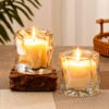 170ml Clear Textured Glass Candle Jar | Decorative Candle Vessel for Soy Wax, Scented & DIY Candles - Image 2