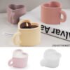 Vedini Gypsum Cement Candle Cup Love Tea Cup Storage Vase Mirror Silicone Mold JKB-3501 - Image 5
