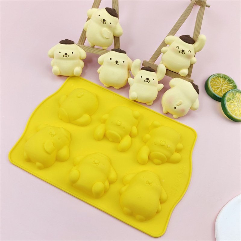 Vedini 6 Cavity Cartoon Dog Silicone Mold JKB-3559 - Image 3