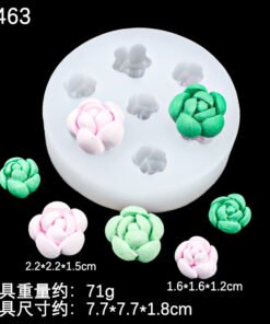 Alternative view of Vedini 7 Cavity Small Succulent Plant Silicone Mold JKB-3503