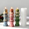 Nutcracker Soldier Stacked Christmas Candle