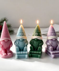 Christmas candle mould skiing candle mould