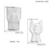 Vedini face-holding human head vase silicone mold DIY multifunctional storage pen holder makeup brush holder decorative plaster mold JKB-3512 - Image 2