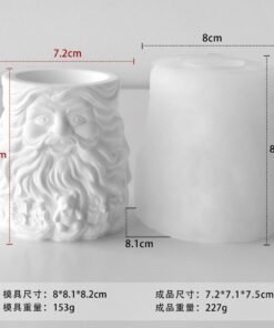 Alternative view of Vedini Concrete/Gypsum Santa Claus Cup Silicone Mold Christmas Scented Candle Plaster Decoration Silicone Mold JKB-3569