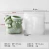 Vedini Santa Claus Christmas Stocking Scented Candle Silicone Mold DIY Christmas plaster pen holder vase ornament mold JKB-3517 - Image 2