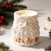 Vedini Concrete/Gypsum Santa Claus Cup Silicone Mold Christmas Scented Candle Plaster Decoration Silicone Mold JKB-3569 - Image 6