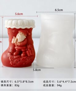 Alternative view of Vedini Christmas Boot Candle Silicone Mold DIY Christmas Santa Claus Silicon Mold-JKB-3571