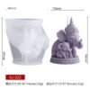 Vedini Mother and Child Elephant Scented Candle Silicone Mold JKB-3497 - Image 2