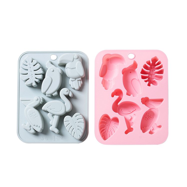 Vedini 6 Cavity Different Bird and Leaf Designs for Baking, Chocolate, Ice, Crystal, and Resin Cake Molds JKB-3538 - Image 2