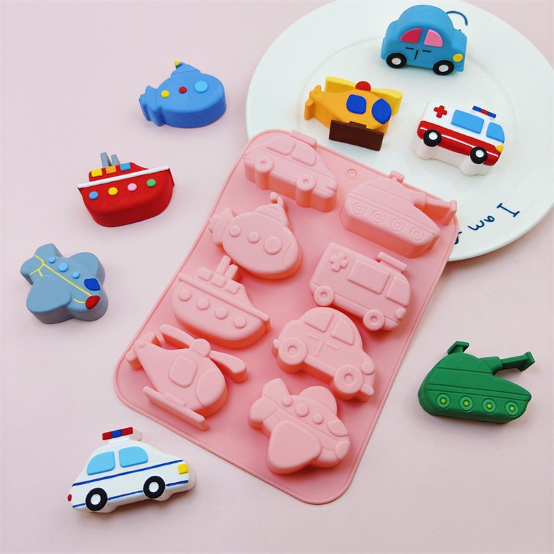 Vedini 8 Cavity Of Different Vehicle-Themed Silicone Molds for Chocolate, Ice Cubes, and Cake Molds JKB-3553 - Image 3