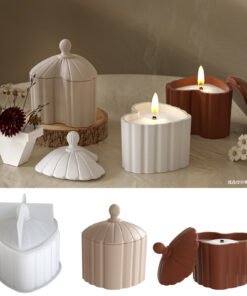 Vedini Concrete/Resin Heart Shell Storage Jar Silicone Mold DIY Aromatherapy Candle Cup Plaster Mold JKB-3579