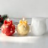 Christmas Bow Ball Silicone Candle Mould | Snowflake & Star Design | 6.5 cm Decorative Candle Making Mould | JKB 3519 - Image 3