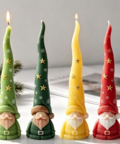 3D Christmas Gnome Candle Silicone Mould | Santa Gnome Decorative Candle Making Mould | 18.5 cm Festive Candle Mould JKB-3522