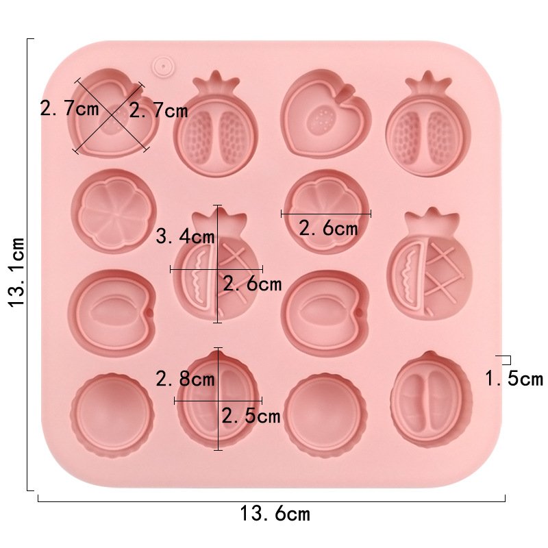 Vedini14 Cavity Of different fruit chocolate molds, mangosteen, durian, pineapple cake decoration molds JKB-3558 - Image 3