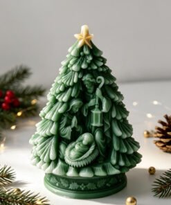 Vedini Christmas Tree with Jesus Silicon Mold JKB-3528