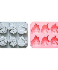 Alternative view of Vedini 6 Cavity Of 3 Different Unicorn-Shaped Silicone Molds JKB-3548