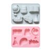 Vedini 6 Cavity Different Themed Silicone Molds for School Supplies, Cake Molds, Ice Cube Molds, Chocolate Molds JKB-3535 - Image 2