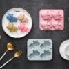 Vedini 4 Cavity Hippo-Shaped Cartoon Animal Resin Gummy Mold, Plaster Mold, Dessert Silicone Mold JKB-3555