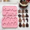 Vedini 8 Cavity Christmas Themed Snowman, Bell, Candle, Gingerbread Man, and Other Silicone Molds JKB-3560 - Image 7