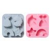 Vedini 4 Cavity Unicorn Mermaid Tail, Five-Pointed Star, Rainbow-Shaped Silicone Mold JKB-3536 - Image 2