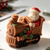 Vedini Santa In Christmas Train-Shaped Candle Mold DIY Santa Claus train aromatherapy plaster ornament JKB-3526 - Image 6