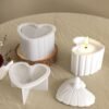 Vedini Concrete/Resin Heart Shell Storage Jar Silicone Mold DIY Aromatherapy Candle Cup Plaster Mold JKB-3579 - Image 3