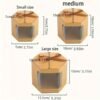Vedini Kraft Brown Window Gift Box with Ribbon – Small, Medium & Large Candle & Gift Packaging Box(Pack of 10 ) - Image 3