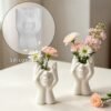 Vedini face-holding human head vase silicone mold DIY multifunctional storage pen holder makeup brush holder decorative plaster mold JKB-3512 - Image 5