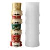 Nutcracker Soldier Stacked Christmas Candle