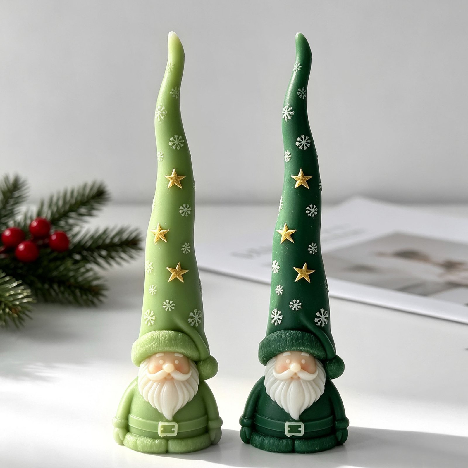 3D Christmas Gnome Candle Silicone Mould | Santa Gnome Decorative Candle Making Mould | 18.5 cm Festive Candle Mould JKB-3522 - Image 5