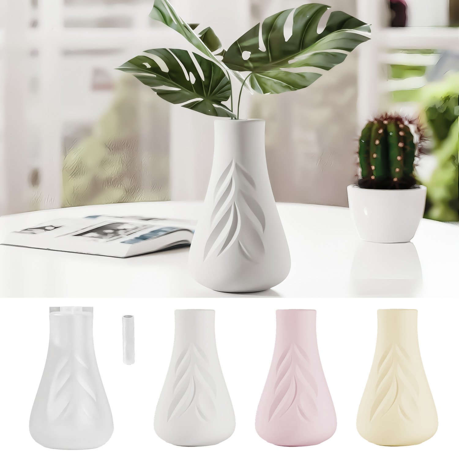 Vedini Leaves Pattern Vase Silicone Mold JKB-3514 - Image 5
