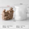 Vedini Santa In Christmas Train-Shaped Candle Mold DIY Santa Claus train aromatherapy plaster ornament JKB-3526 - Image 2