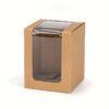 Window Gift Packaging Box with Transparent Window – Kraft / White / Black – 8 × 8 × 10 cm – 1 Pc