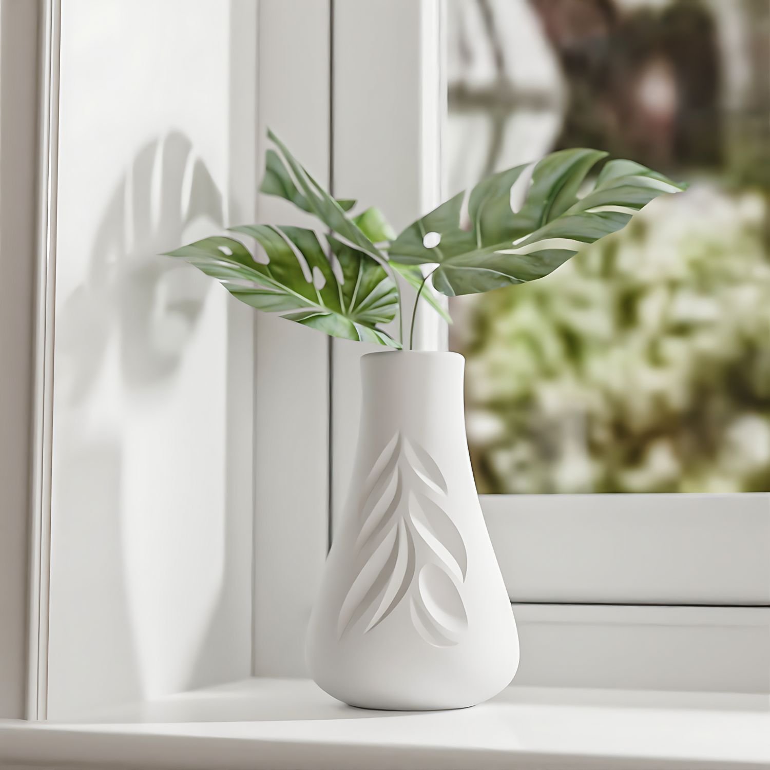 Vedini Leaves Pattern Vase Silicone Mold JKB-3514